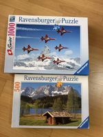 Ravensburger Puzzle 1000 (komplett) und 500 (nicht komplett)