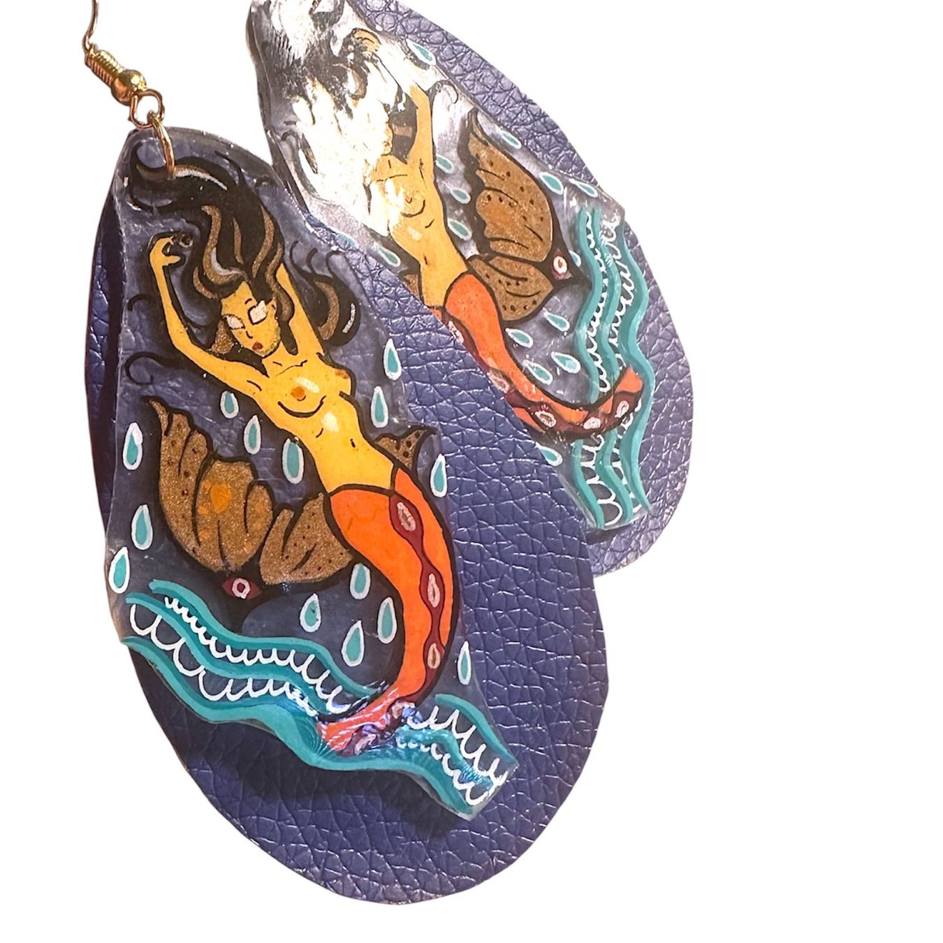 Ohrringe & -stecker: Boucle "SIRENE ET LA GOUTTE BLEU" – Gebraucht aus St-Saphorin-Morges von chl_s5rr 1