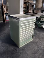 Schubladenschrank Lista Metall grün gebrauchter Zustand