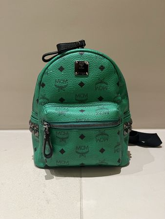 MCM Mini Rucksack in Grün- ungetragen