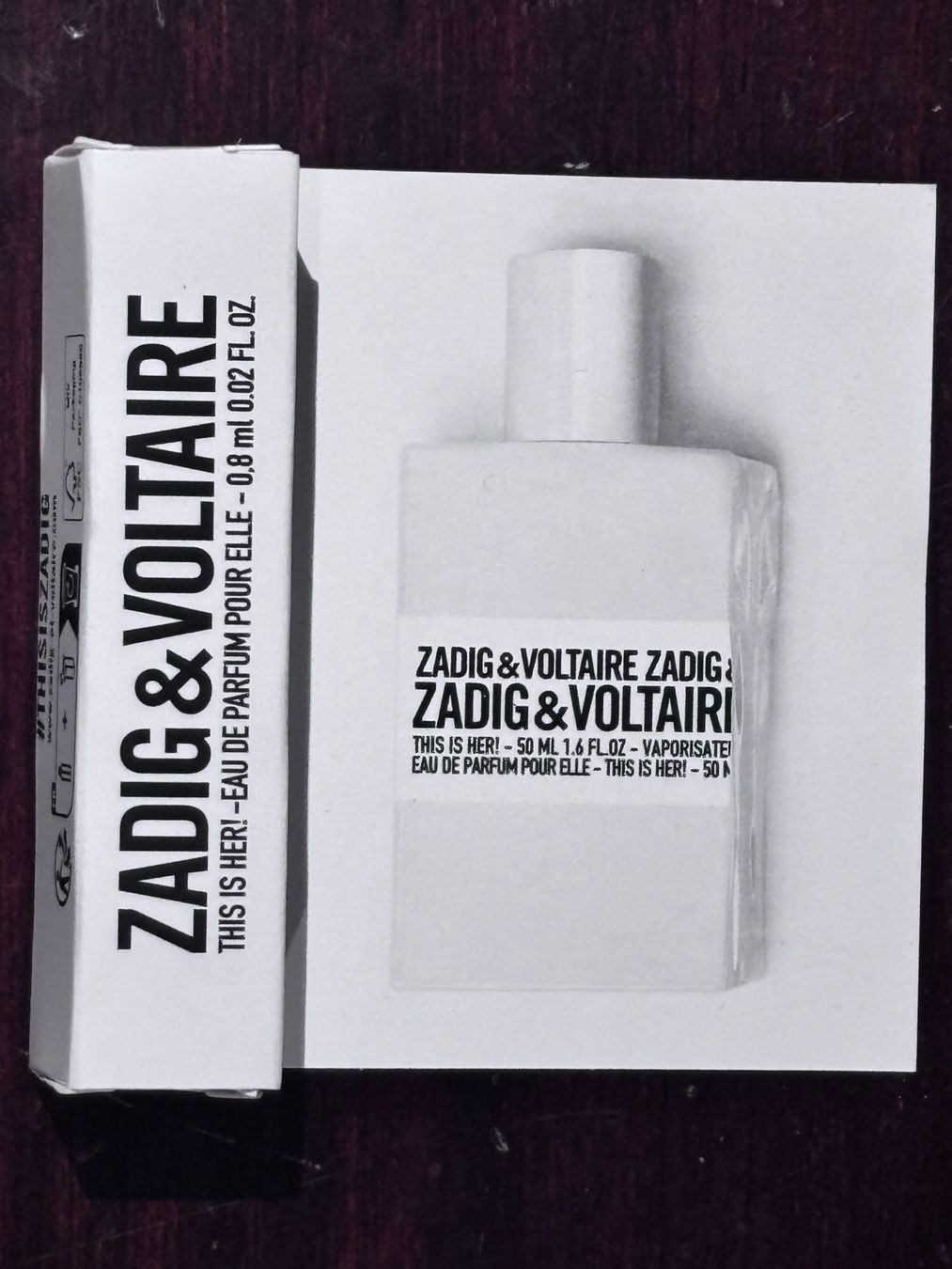 Zadig & Voltaire Profumi & Eau de Toilette: Zadig & Voltaire This is Her! Eau de Parfum Probe 0.8 ml – Nuovo e nell'imballaggio originale da Zürich venduto da engebrunau