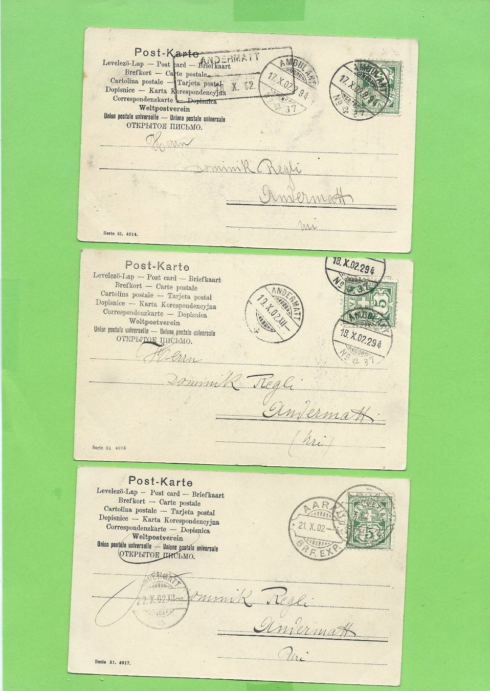Cartoline postali: Antike Hochzeit Postkarten Sammlung 6 St., Schweiz ca. 1902 – Usato da Zürich venduto da t24_de 1