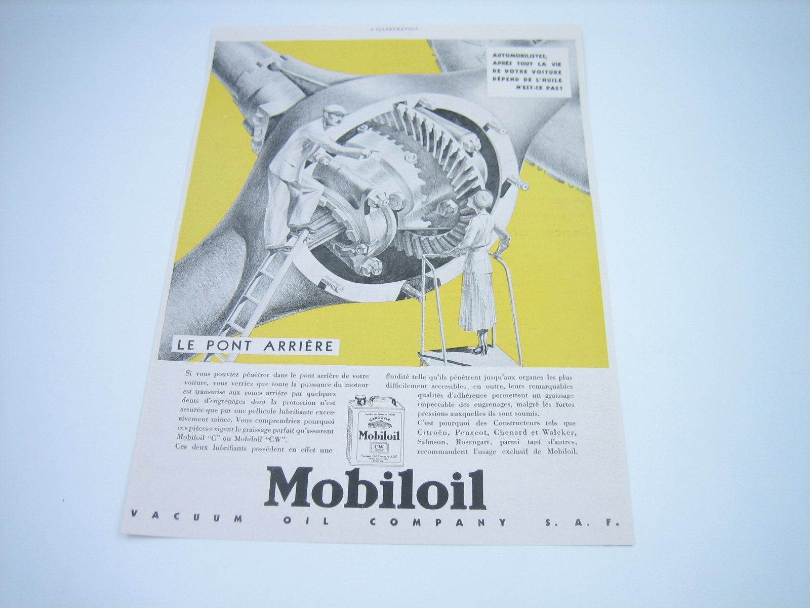 Foto & Immagini: Mobiloil altes Werbeblatt 1934 – Usato da Zürich venduto da Tomi118 3