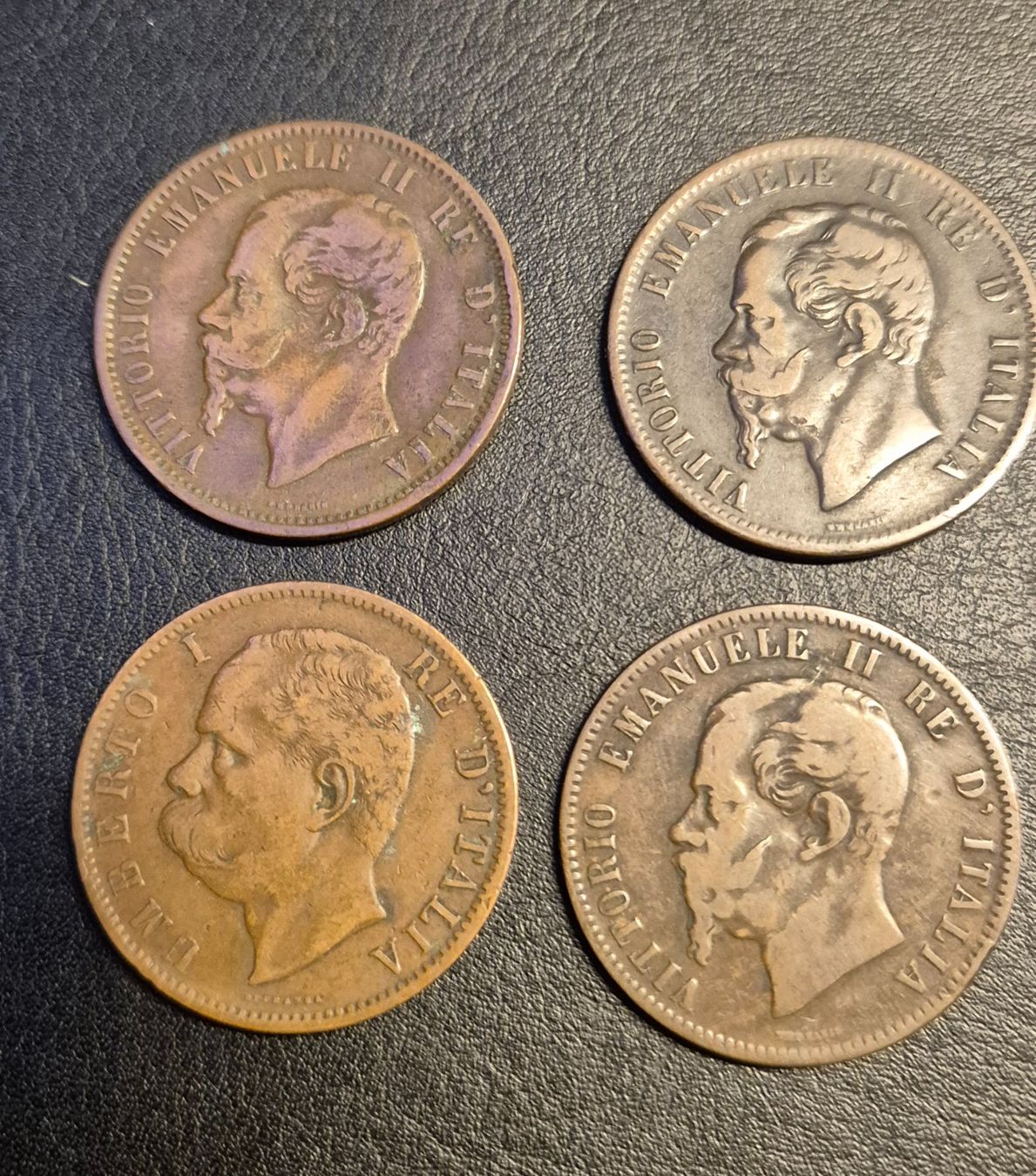 Tutti le monete: 10 CENTESIMI, 4 Stück, 1863 -1894 – Usato da Zürich venduto da max.d 1