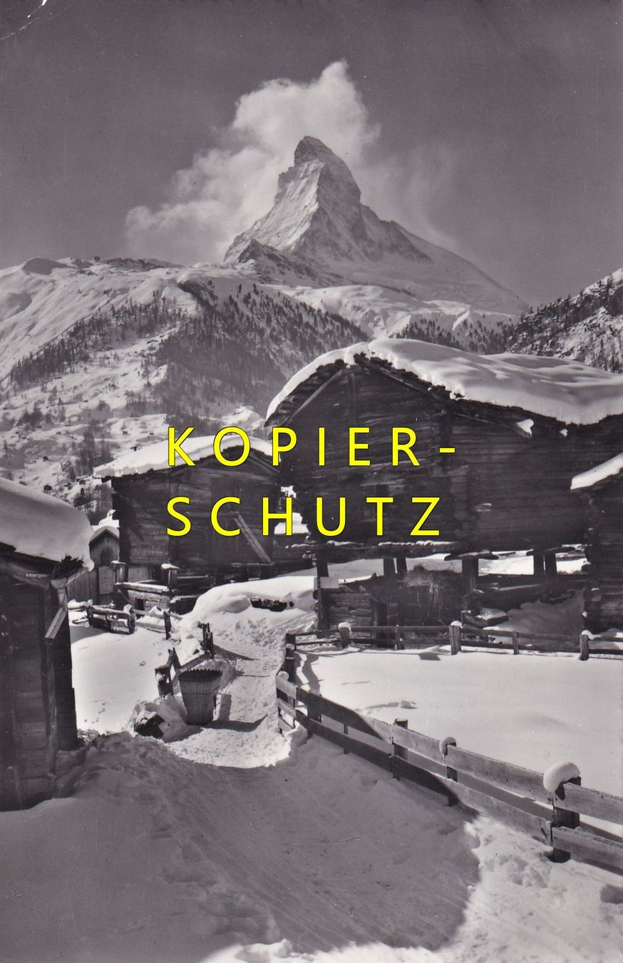 Cartoline postali: Zermatt - Winkelmatten und Matterhorn /bo – Usato da Hombrechtikon venduto da Rudolf07