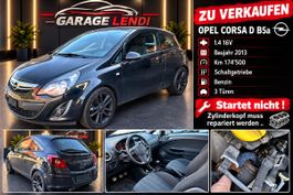 Opel Corsa 1.4 16V schwarz 2013 defekt Zylinderkopf(EXPORT)