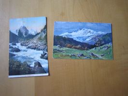 No 15 zwei antike Postkarten Alpen