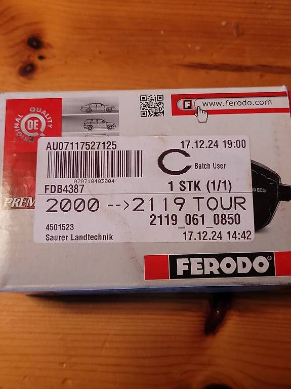 Alle Autoersatzteile: Bremsbeläge Neu – Gebraucht aus Sigriswil von FSLT99 2