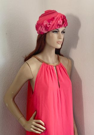 Luftiges Sommer Trägerkleid in Fuchsia  Gr.M