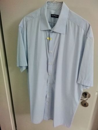 Hemd hellblau, Regular Fit, 43/44, kurzarm