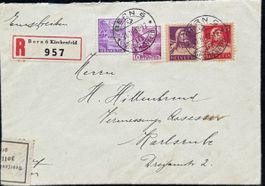 Schweiz Brief Bern Kirchenfeld R-Zettel 957 Mehrfachfrankatu