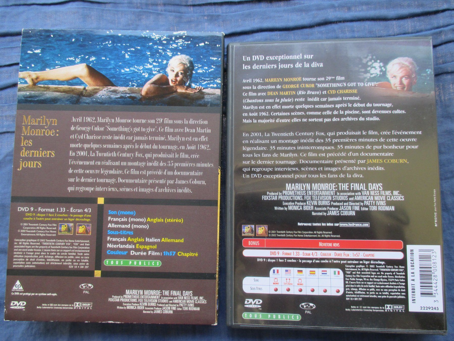 Tutti i DVDs: Marilyn Monroe les derniers jours – Usato da Colombier NE venduto da Nevenma 1