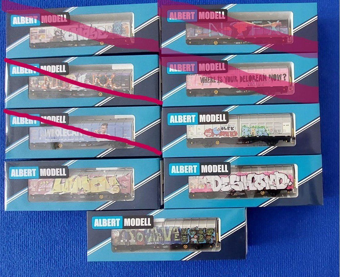 SBB/CFF/FFS Modelleisenbahnen: Albert Schiebewandwagen HO Hbbillns SBB Graffiti Edition – Neu und originalverpackt aus Schwändi GL von Ole30