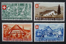 PP 1945, Serie B26-B29 mit Halbmondstempel, Postmuseum BERN