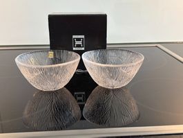 Schälchen Glas Gras-Struktur Hadeland Schweden