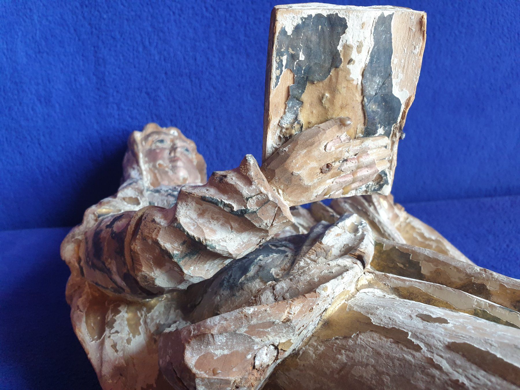 Statuette: Heiligen Figur Holz, Antik – Usato da Bözberg venduto da L-G 9