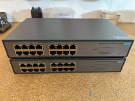 2x HPE Aruba OfficeConnect 1420-16G Gigabit Switch