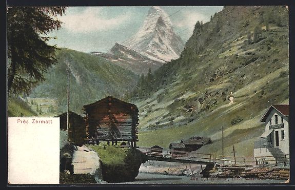 Cartoline postali: Zermatt, Partie in der Umgebung, Häuser – Usato da Berlin venduto da bartko-reher