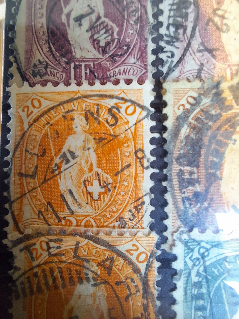 Alle Briefmarken: Lot Stehende Helvetia 47Stk – Gebraucht aus Balgach von SIMEON27 2