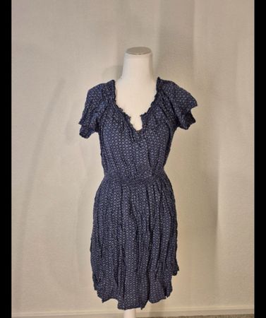 Robe d'été légère et fleurie, bleue, H&M taille 38