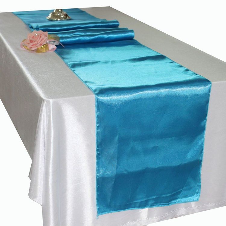 Satin-Tischläufer Hot Pink – 10 Stück Für Hochzeit, Babyparty & Events (30,5x274,4 Cm)