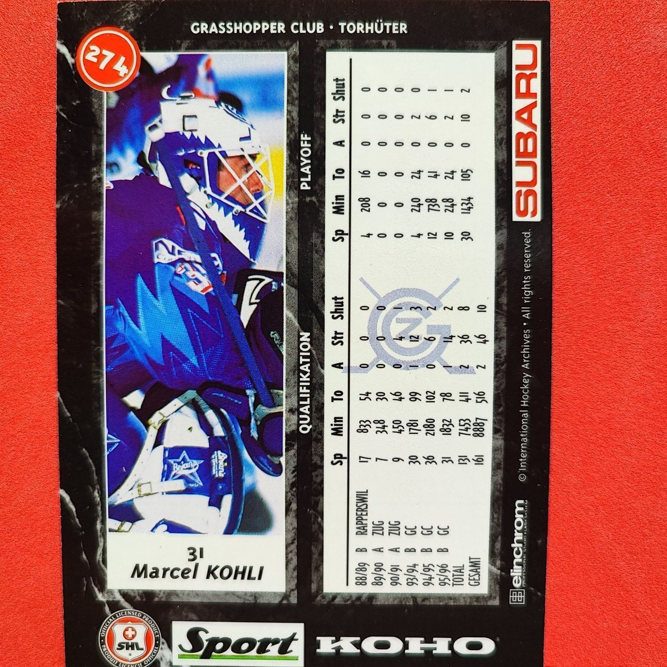 Carte collezionabili: Marcel Kohl - GRASSHOPPER CLUB - 1996/97 – Usato da Dübendorf venduto da kb86_MOVIE 1