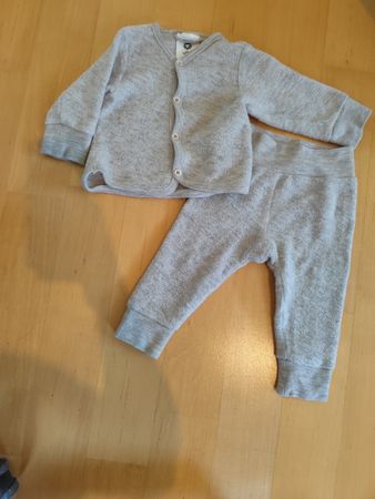 hessnatur Wollfrottee Jacke und Hose Schurwolle 74/80