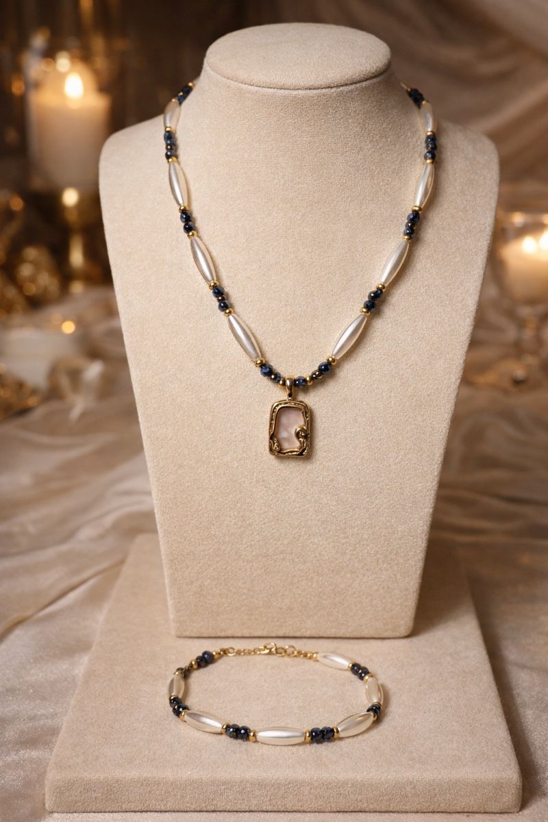 Catenine: Elegant Beaded set Necklace with bracelet. – Nuovo e nell'imballaggio originale da Oftringen venduto da Eylem79