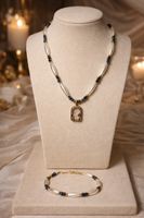 Elegant Beaded set Necklace with bracelet.