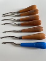 6 Readicut und 1x IMRA Häkelnadeln für Teppich Set, Vintage