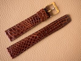 GUCCI Luxus Leder Uhrenband 17mm NOS Alligator Krokodil ?