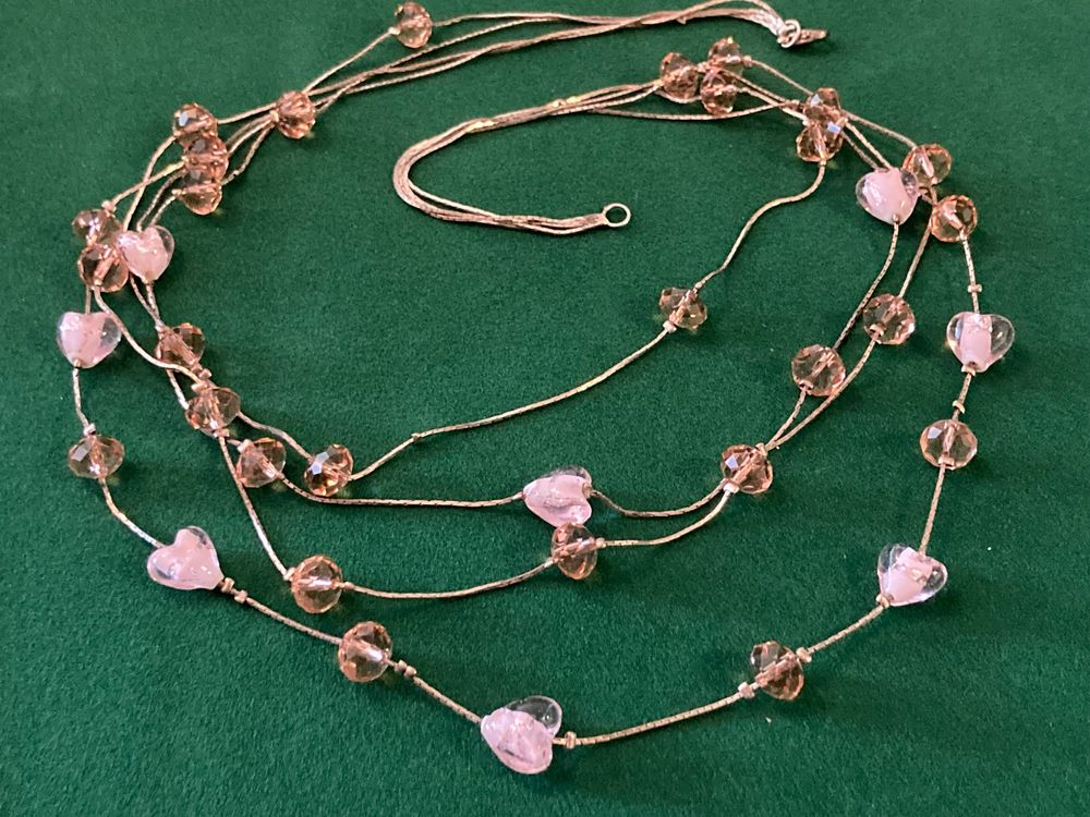 Collier Vintage Perles Murano - Trois Rangs Multicolores, Verre, Occasion Très Bon état