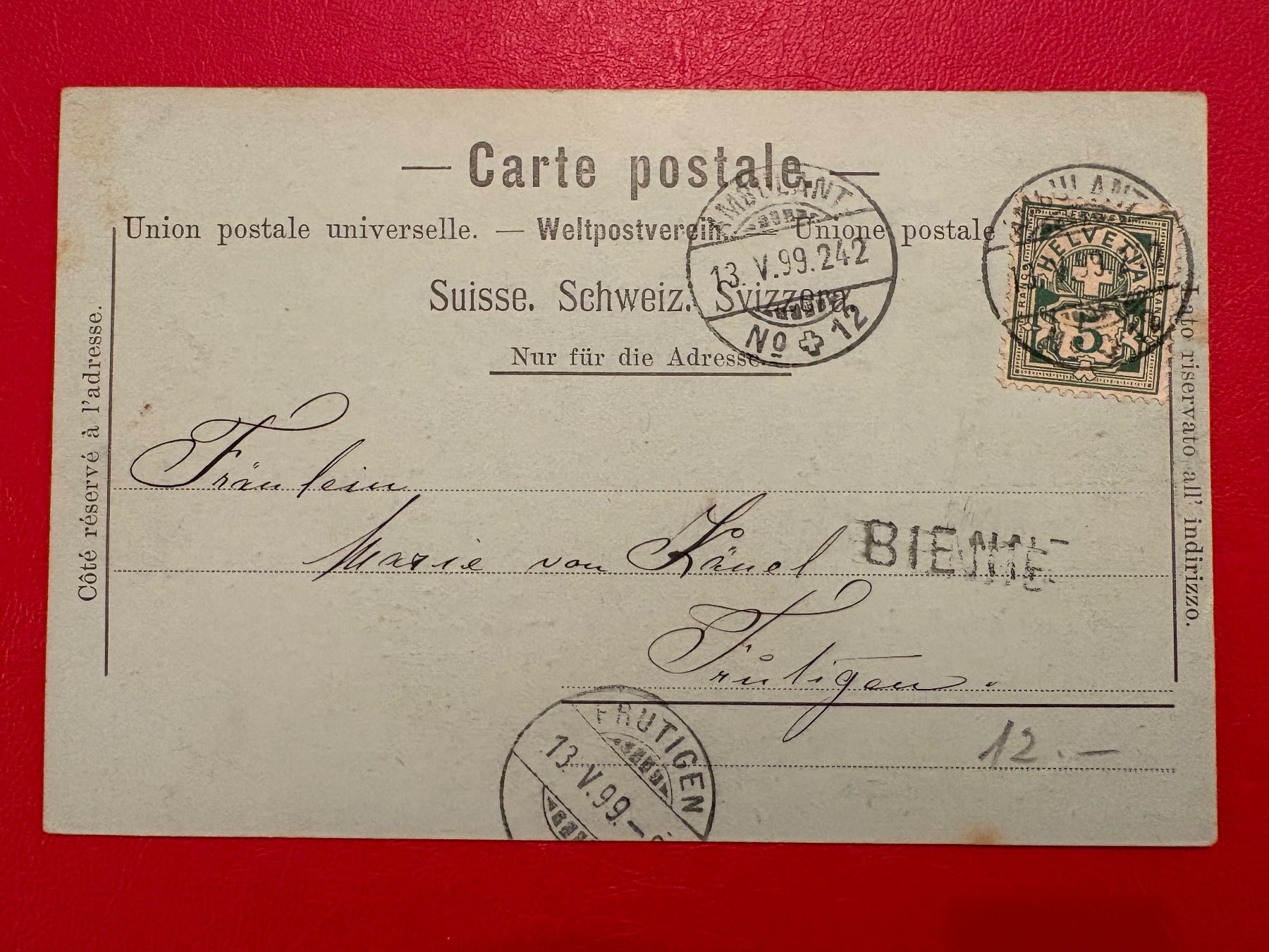 Cartoline postali: 1899 / Gruss aus Biel – Usato da St-Légier-La Chiésaz venduto da Theo005 1