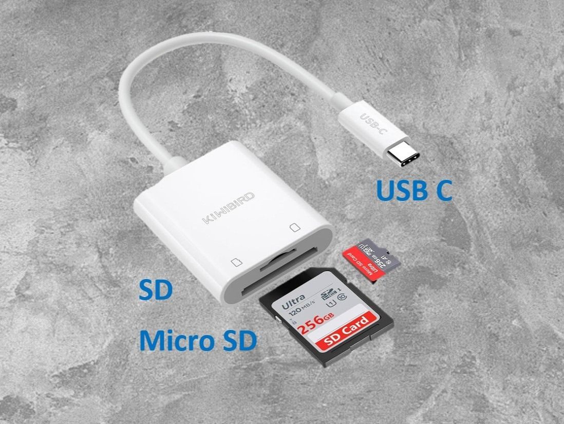 Lettori di schede: USB C auf SD und SD Micro Kartenlesegerät – Nuovo e nell'imballaggio originale da Aarburg venduto da 2..0
