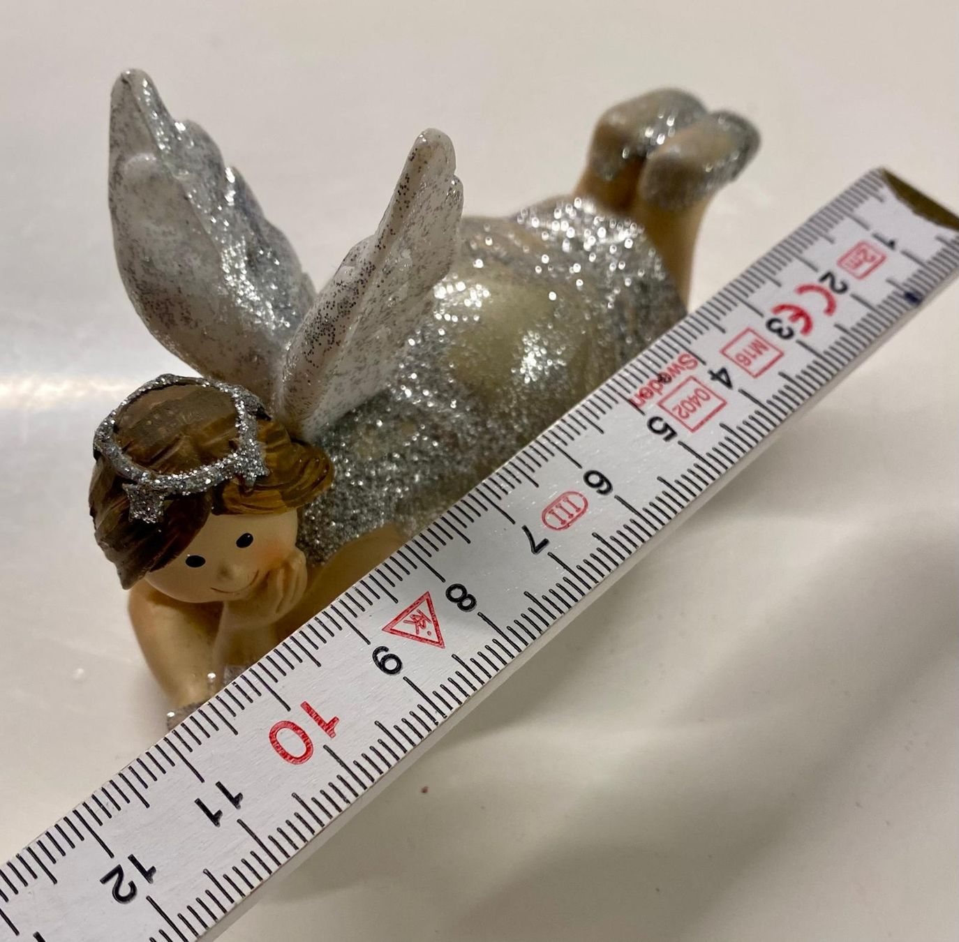Statuette: Deko-Engel mit Stern, glitzernd, Winter – Usato da Krauchthal venduto da SamsPuce 3