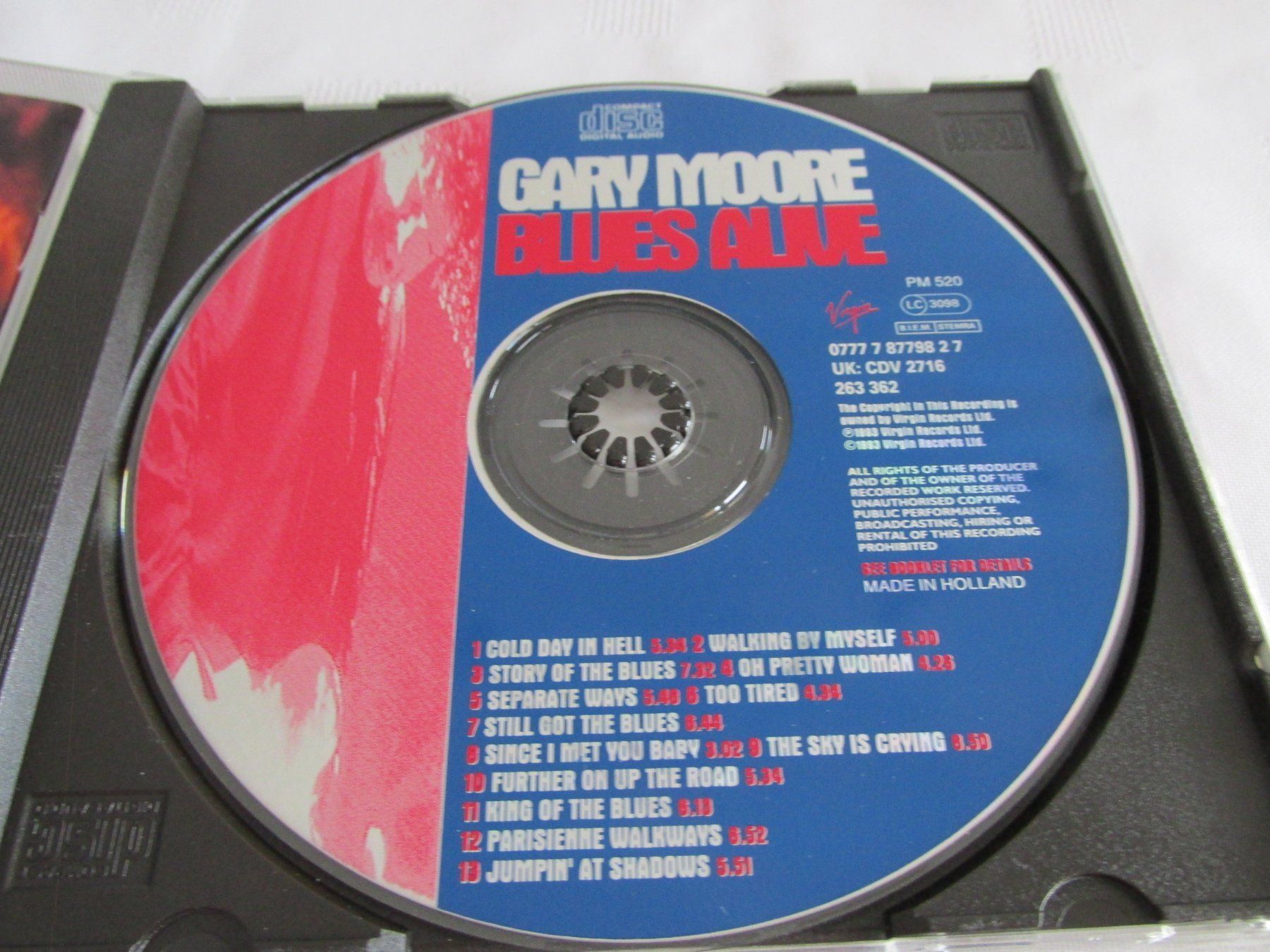 CD: Gary Moore: Blues Alive - Vergriffen! – Usato da Brittnau venduto da Zibu 1