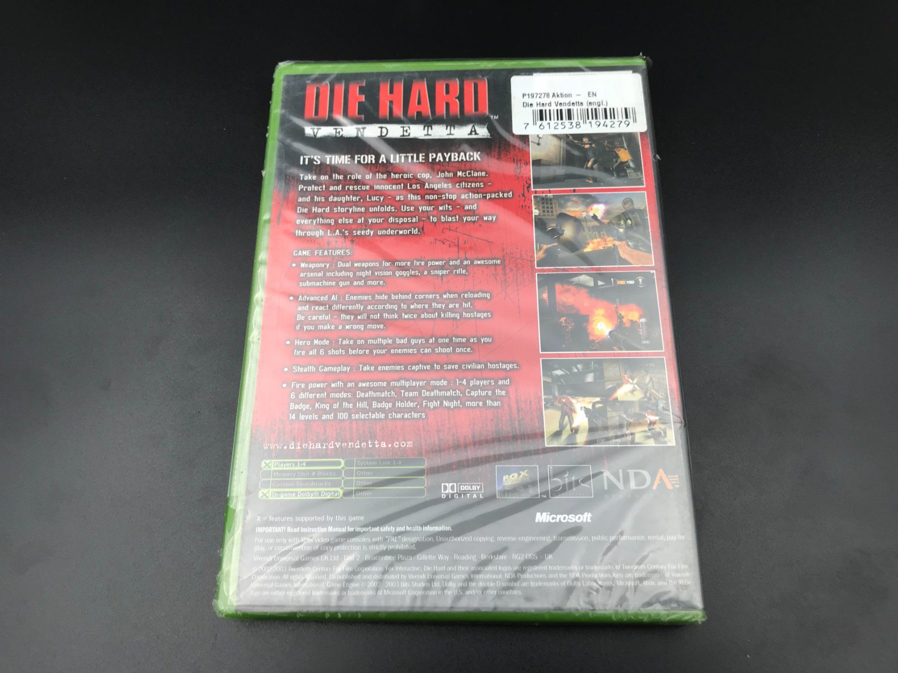 Microsoft Giochi: Die Hard Vendetta Xbox Sealed EN/UK – Nuovo e nell'imballaggio originale da Hagendorn venduto da Pokecollectorch 9