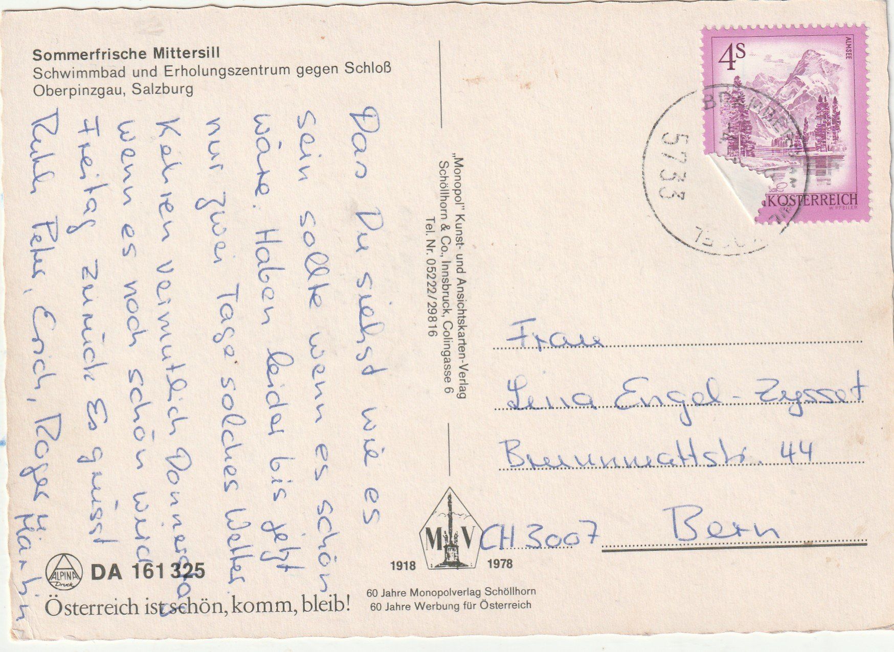 Cartoline postali: Schwimmbad Oberpinzgau bei Salzburg – Usato da Lumbrein venduto da made02 1