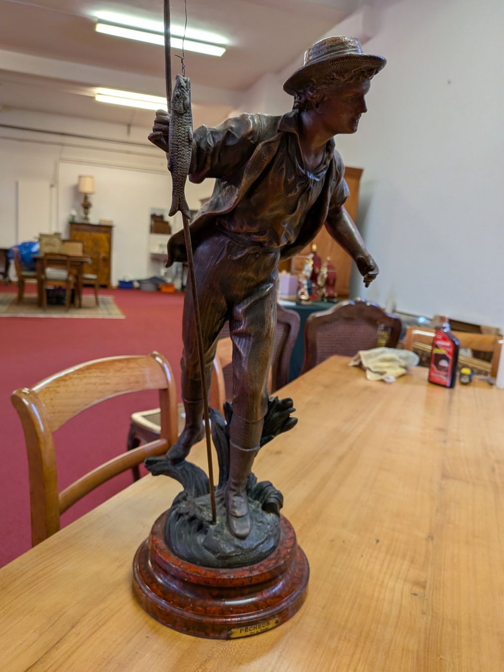 Figurines: Bronce Figur "Der Fischer" – D'occasion à Schönenwerd par kybi