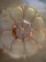 Schöne vintage Glasschale in Blütenform, perfekt!