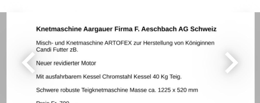 Alle Maschinen: Knettmaschine. Pétrisseuse – Gebraucht aus Heimenschwand von Lomi79 1