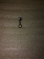 AUGENBRAUN PIERCING,,,EDELSTHAL,,SCHWARZ MIT ZERKONIA