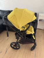 Cybex Platinum Kinderwagen gelb mit Regenschutz