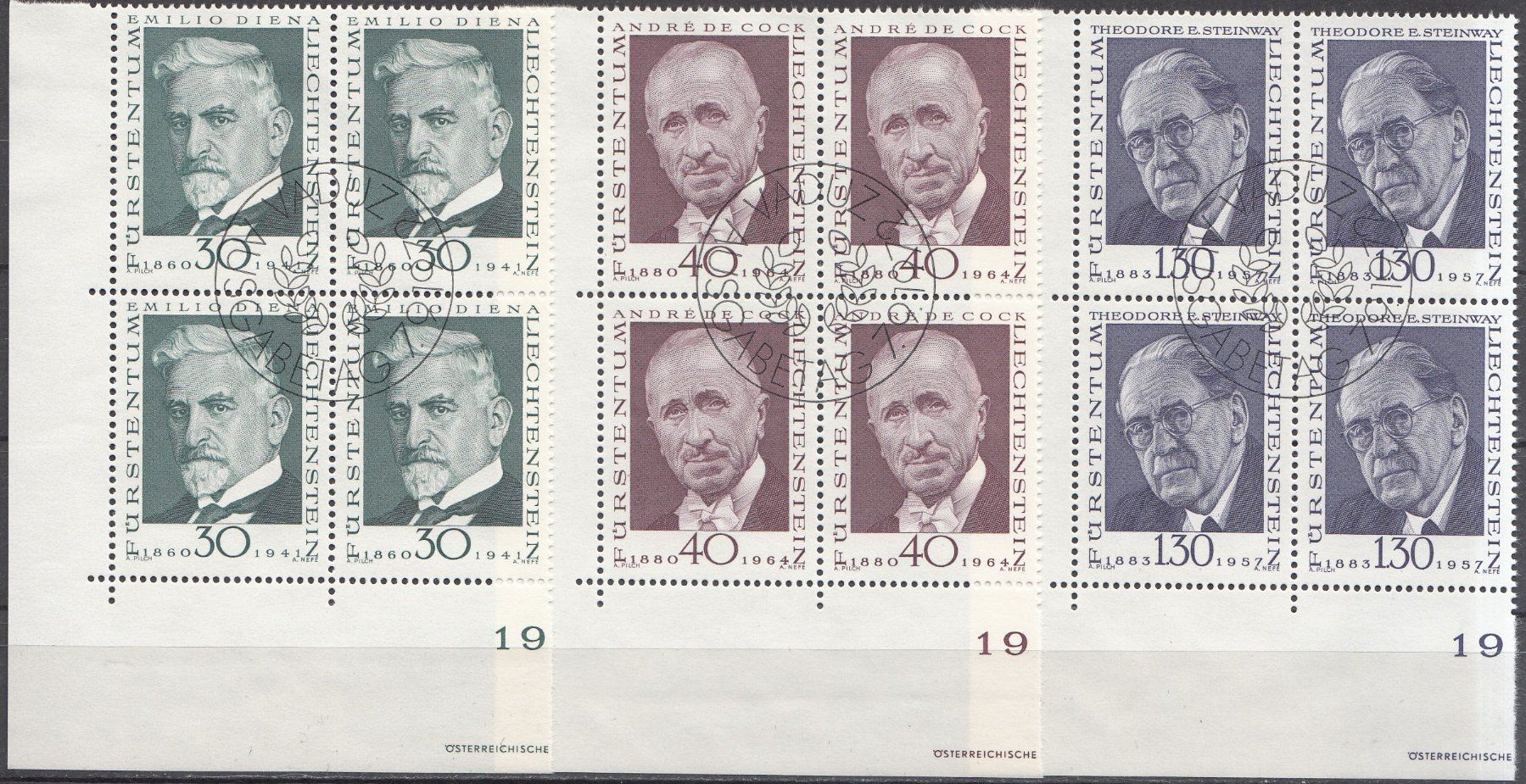 Tutti i francobolli: LBK 504 - 506 im 4er-Block mit ET – Usato da Bürglen TG venduto da StampGraf