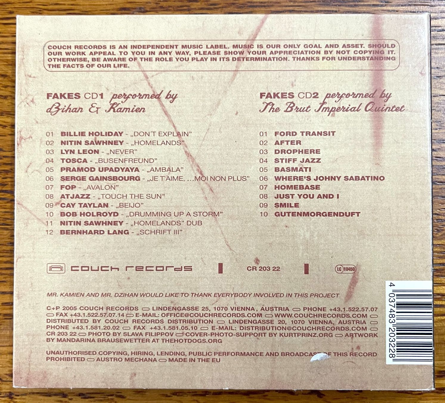 CD: dZihan & Kamien - Fakes  - CD – Usato da Oftringen venduto da Vucki 1