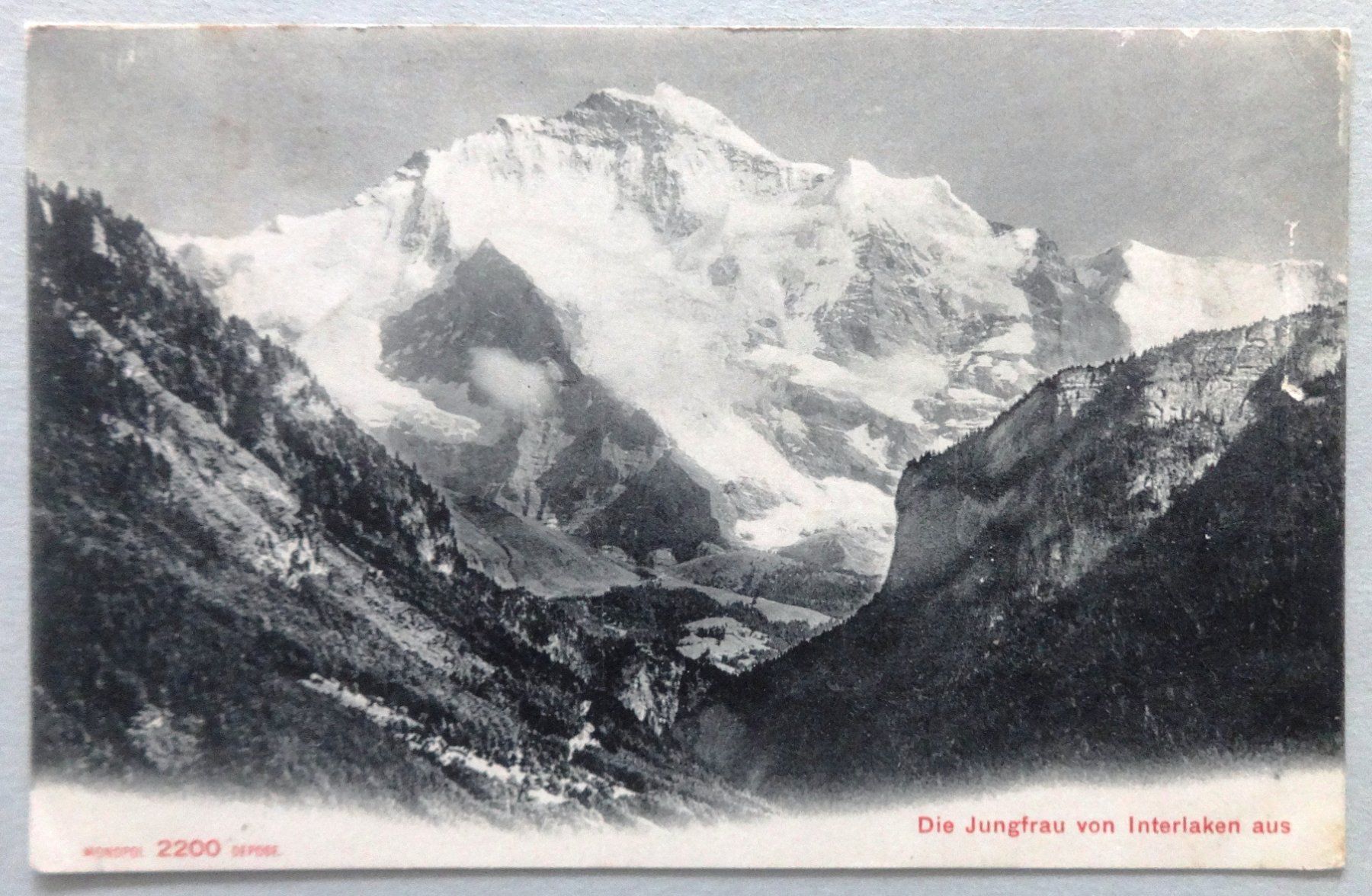 Cartoline postali: Die Jungfrau von Interlaken aus – Usato da Fétigny venduto da Billy2miny