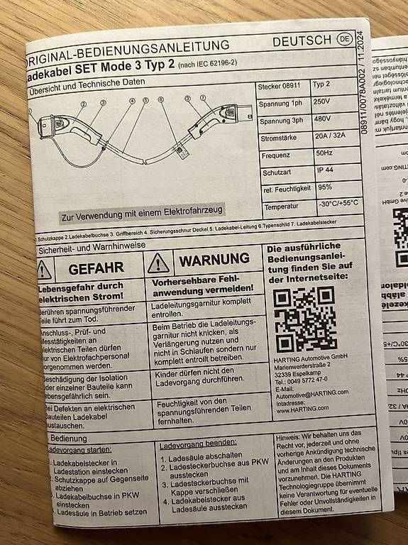 Cavi: Harting Ladekabel 5m Mode 3 Typ 2 – Usato da Zürich venduto da lea_8j6n 1