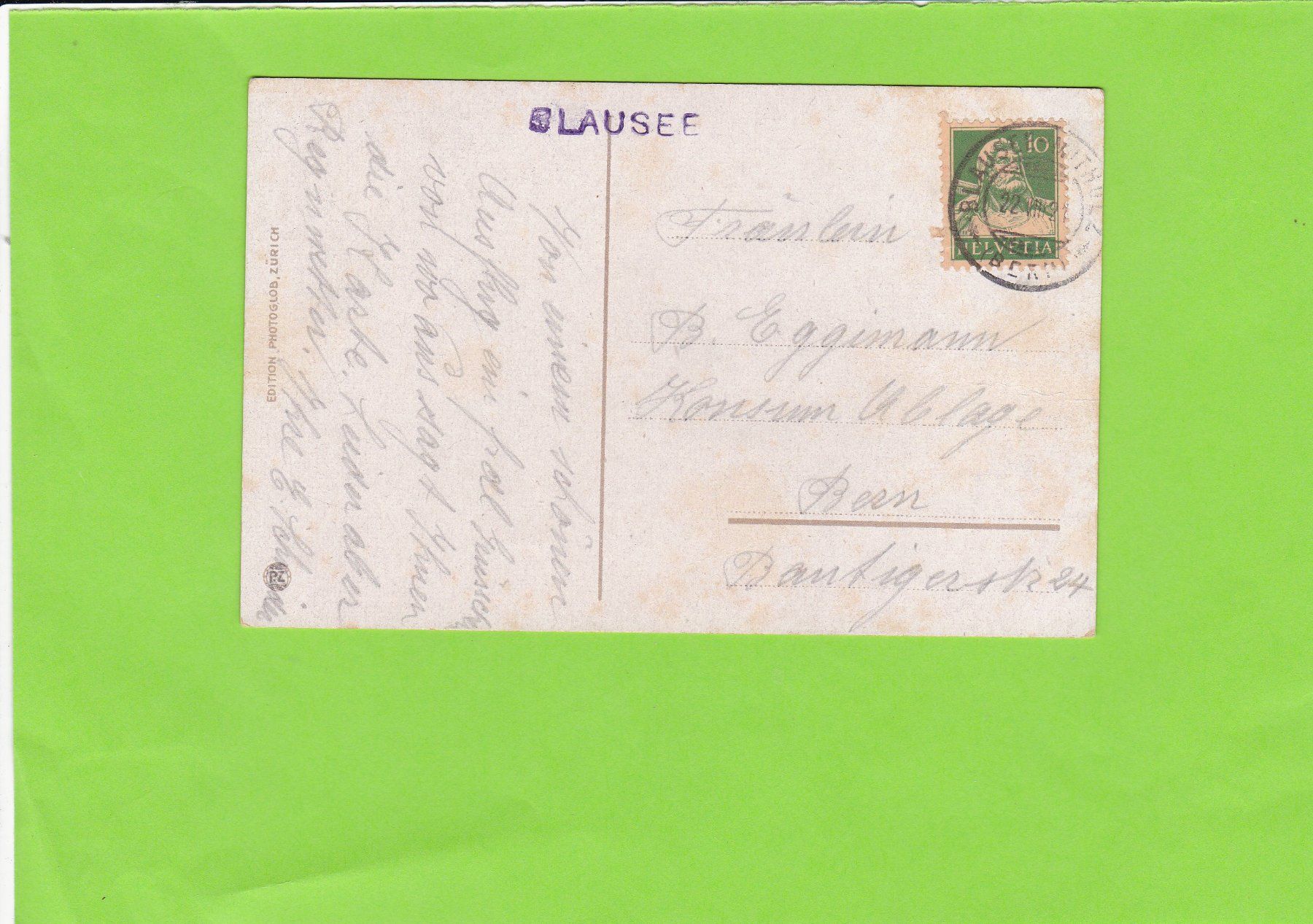 Cartoline postali: Lötschbergbahn-Blausee – Usato da St. Peterzell venduto da neckertal 1