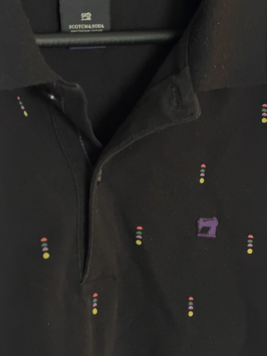 Magliette Polo: Polohemd Scotch & Soda Schwarz mit Muster – Usato da Zürich venduto da huegliariane 3