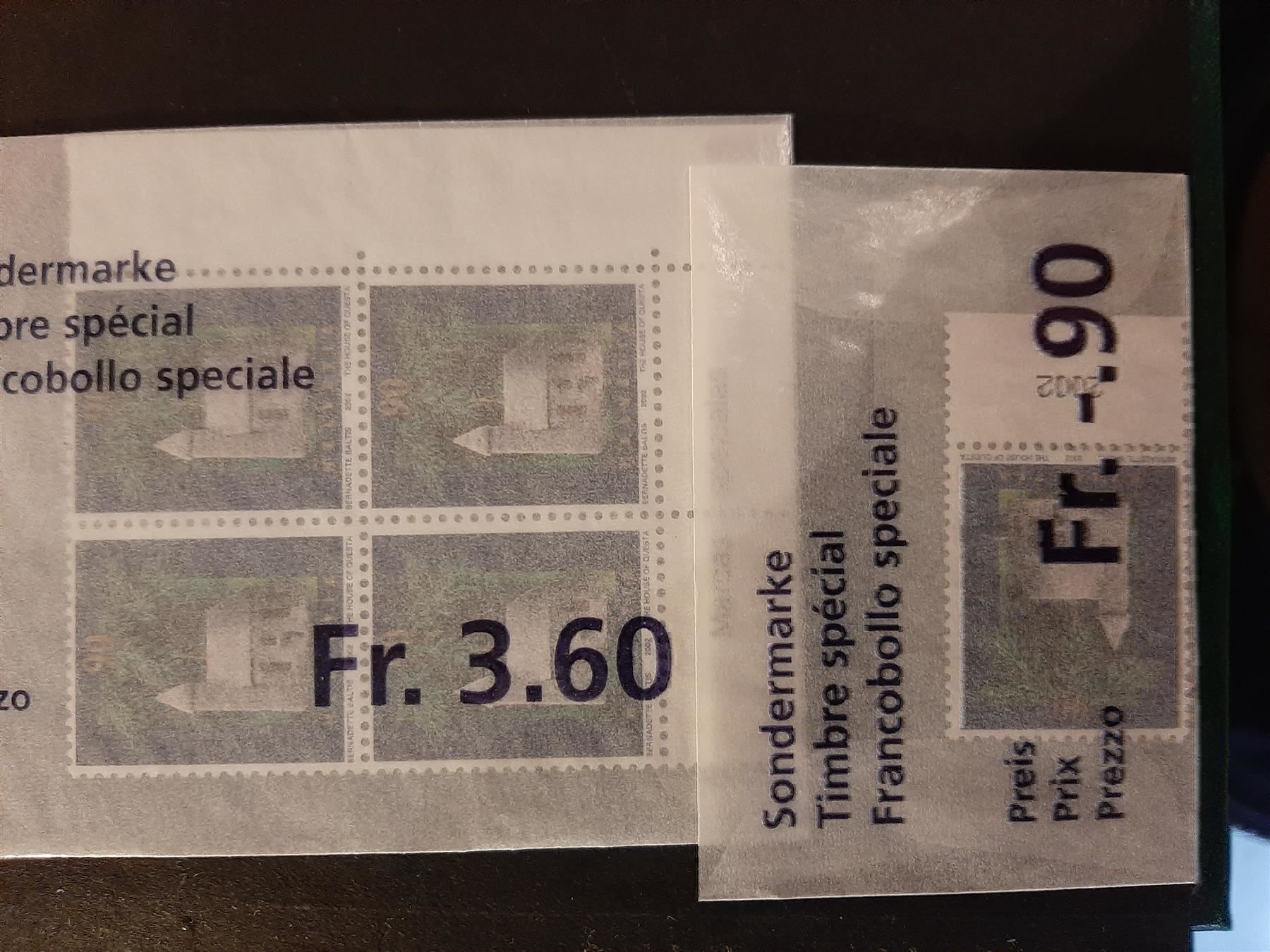 Tutti i francobolli: 2002 Diverse Briefmarken  Postfrisch – Nuovo (secondo la descrizione) da Affoltern am Albis venduto da Andrezc 3